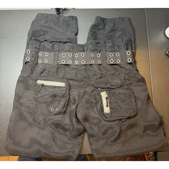 Johnny Was Pete & Greta Lightweight Cargo Pants Women’s Sz 4 Black With Belt - Picture 4 of 15